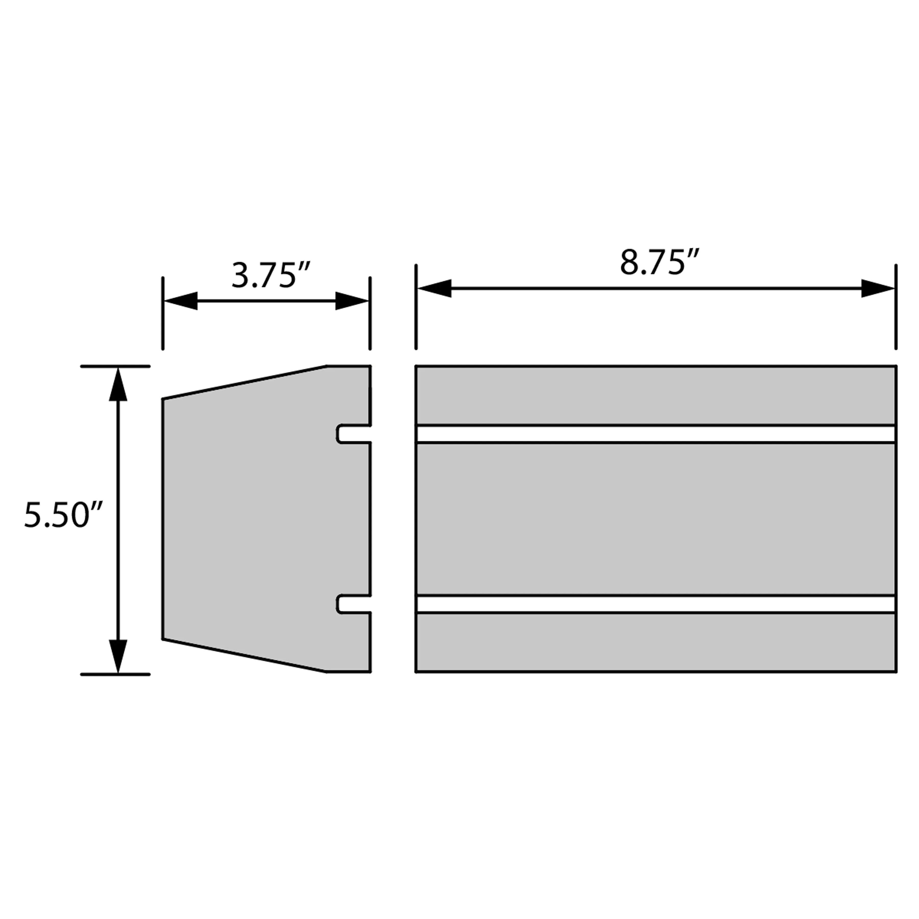 La Vida Wide Bi-Directional Outdoor LED Wall Mount Light Fixture