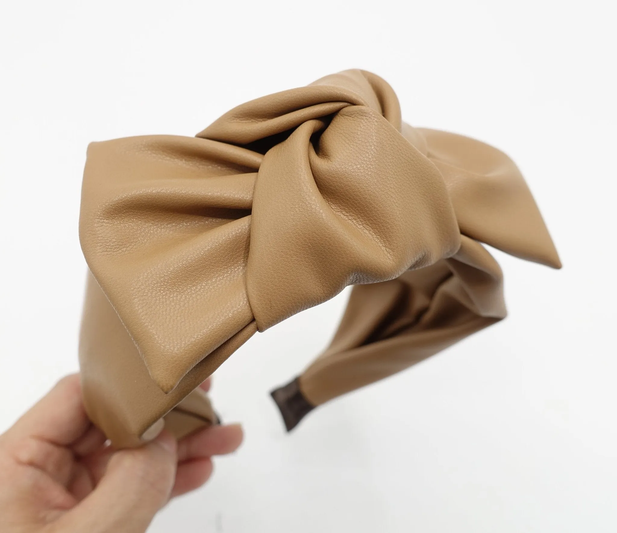 leather bow knot headband stylish hairband women hair accessories