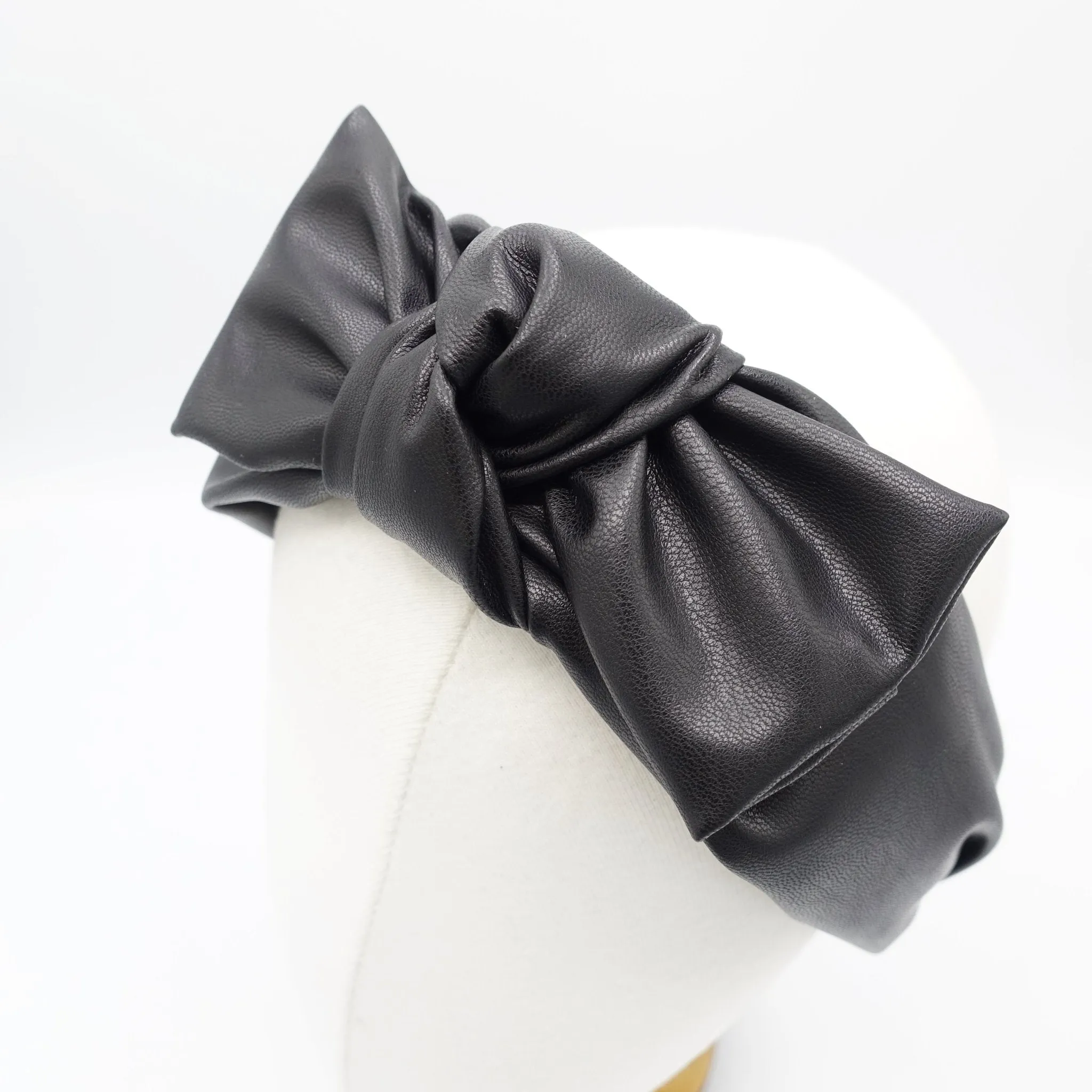 leather bow knot headband stylish hairband women hair accessories