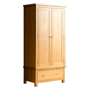 London Oak Double Wardrobe & Drawer