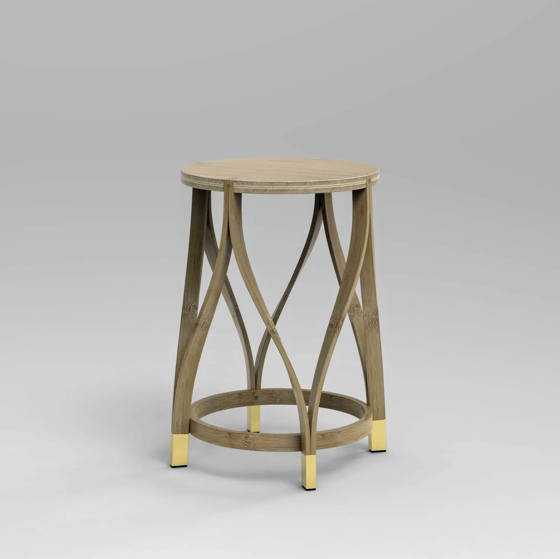 Lotus Large Bamboo Stool