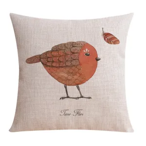 Love Birds Throw Pillows for Couch, Simple Decorative Pillow Covers, Decorative Sofa Pillows for Children's Room, Singing Birds Decorative Throw Pillows