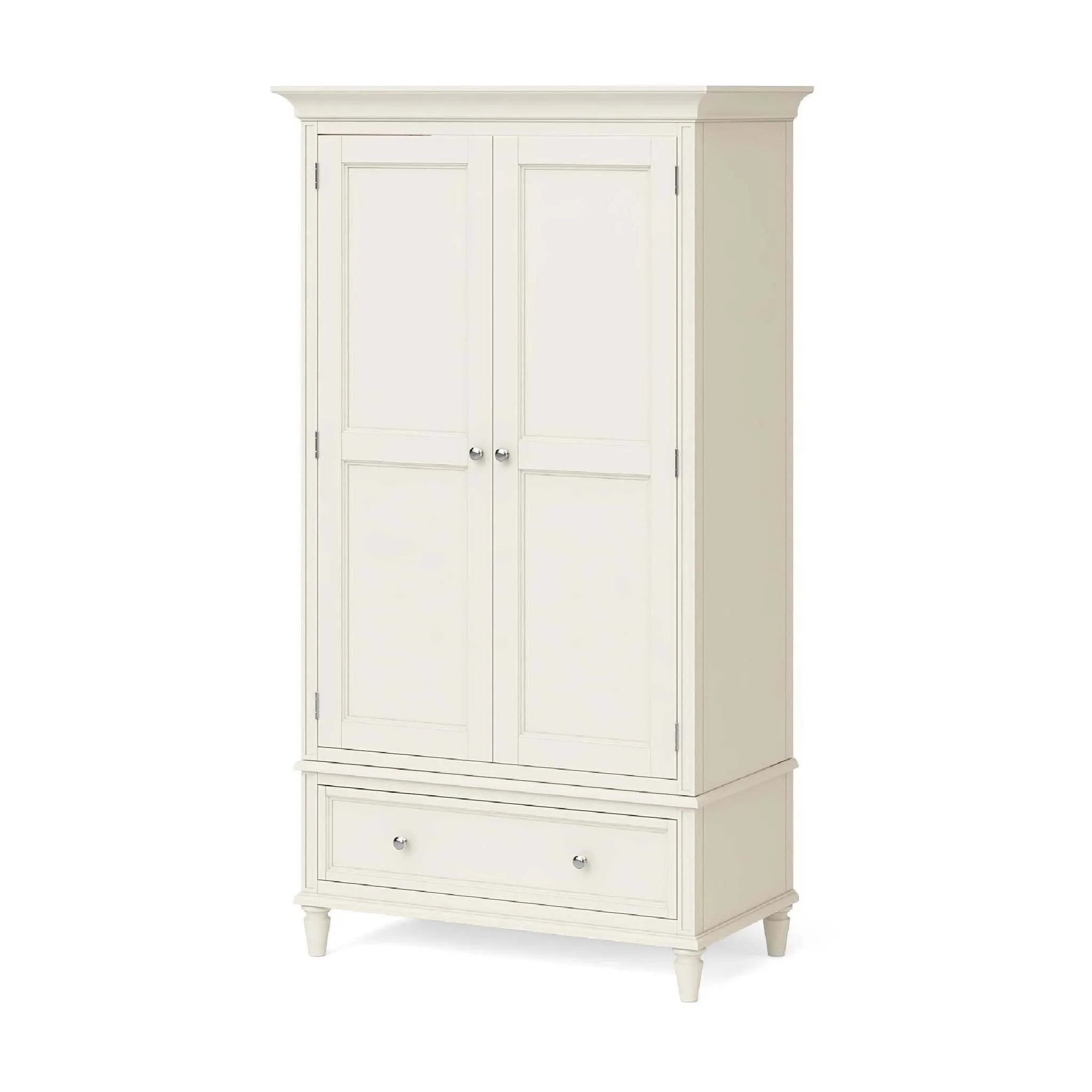 Mulsanne Cream Double Wardrobe with Drawer