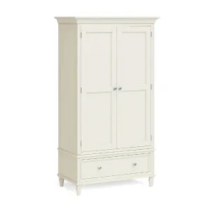 Mulsanne Cream Double Wardrobe with Drawer