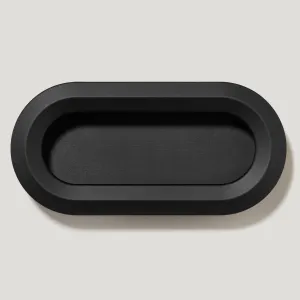 OLMO Oval Recessed Pull Handle - Black