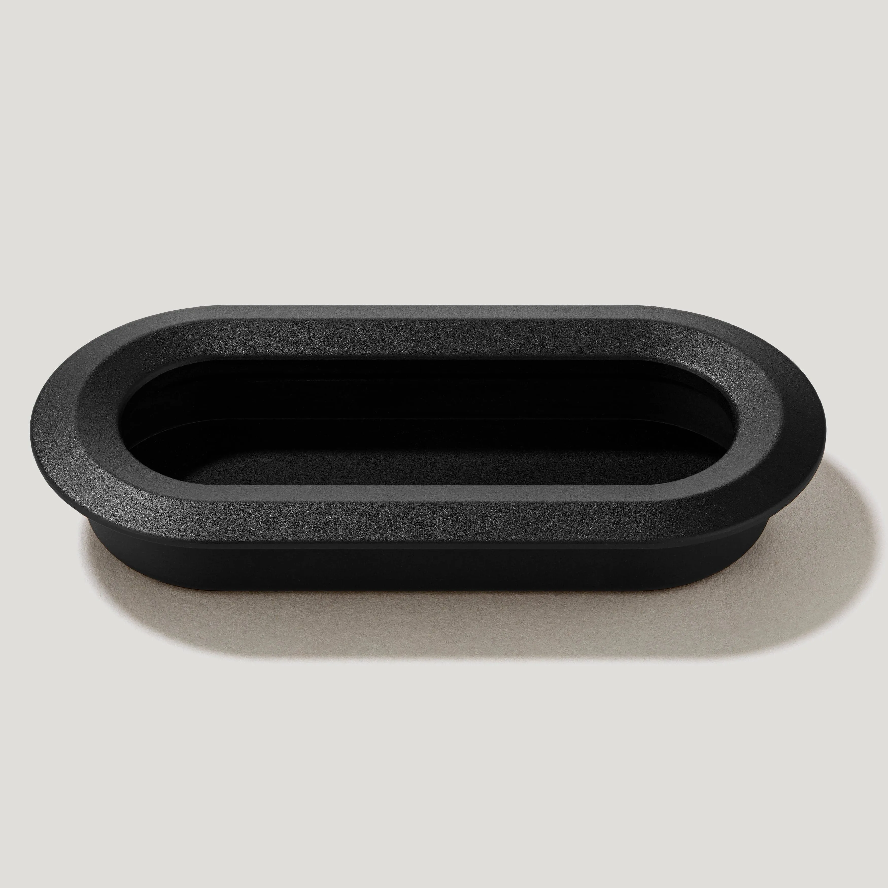 OLMO Oval Recessed Pull Handle - Black