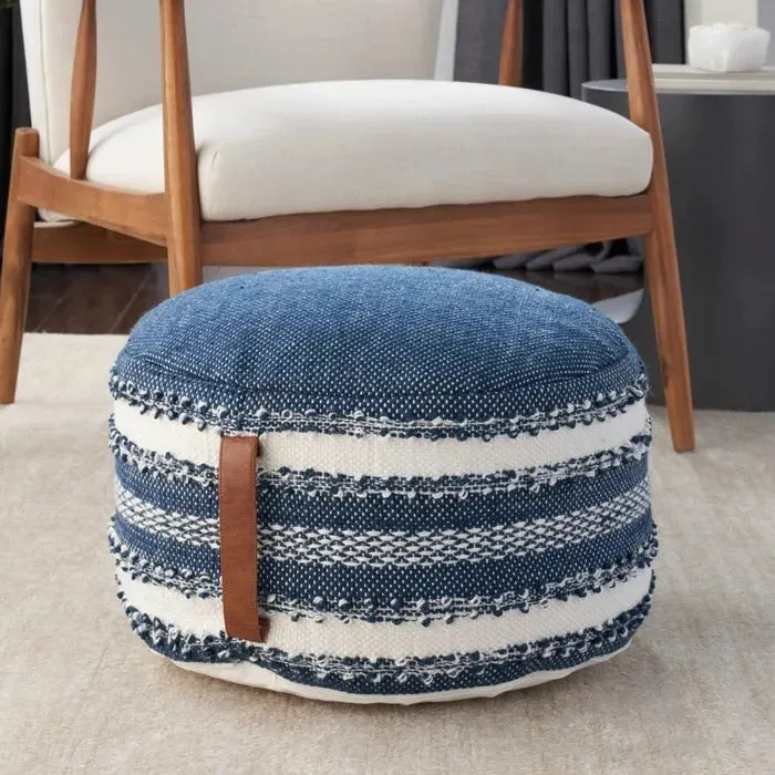 Outdoor Pillow VJ088 Navy Pouf