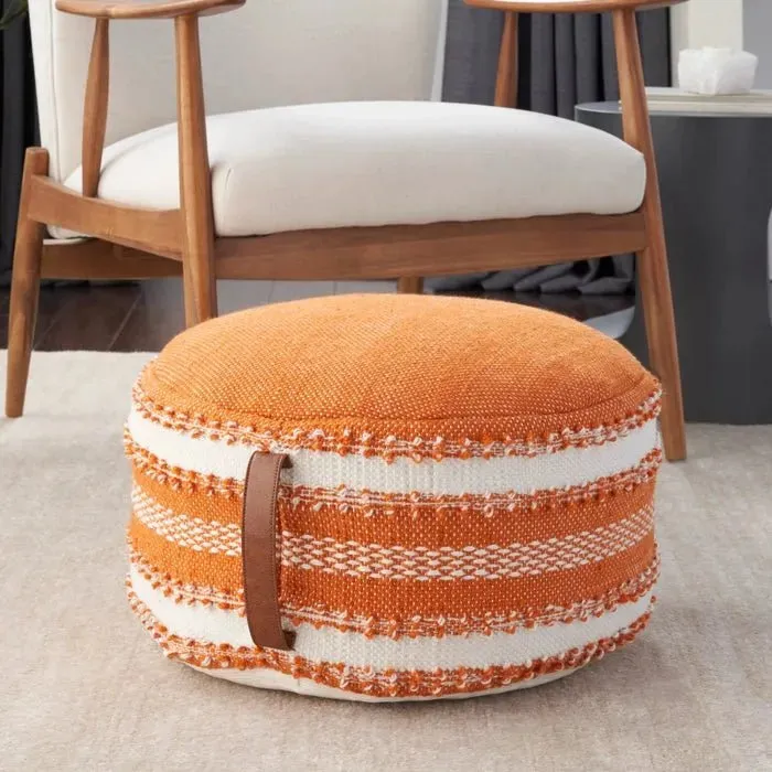 Outdoor Pillow VJ088 Orange Pouf