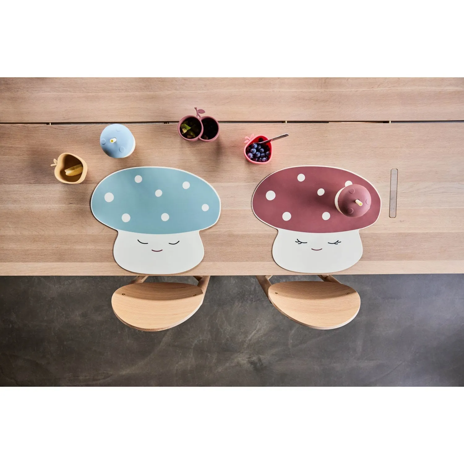 OYOY Offwhite/Pale Green Placemat Mushroom