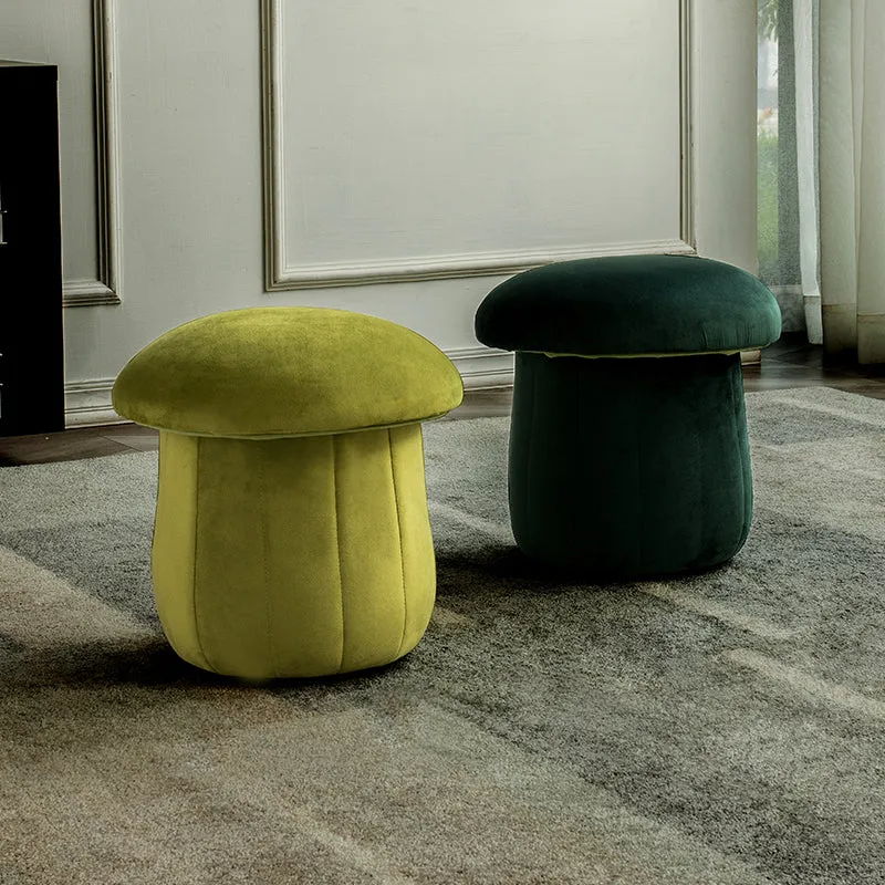 Plush Velvet Mushroom Stool