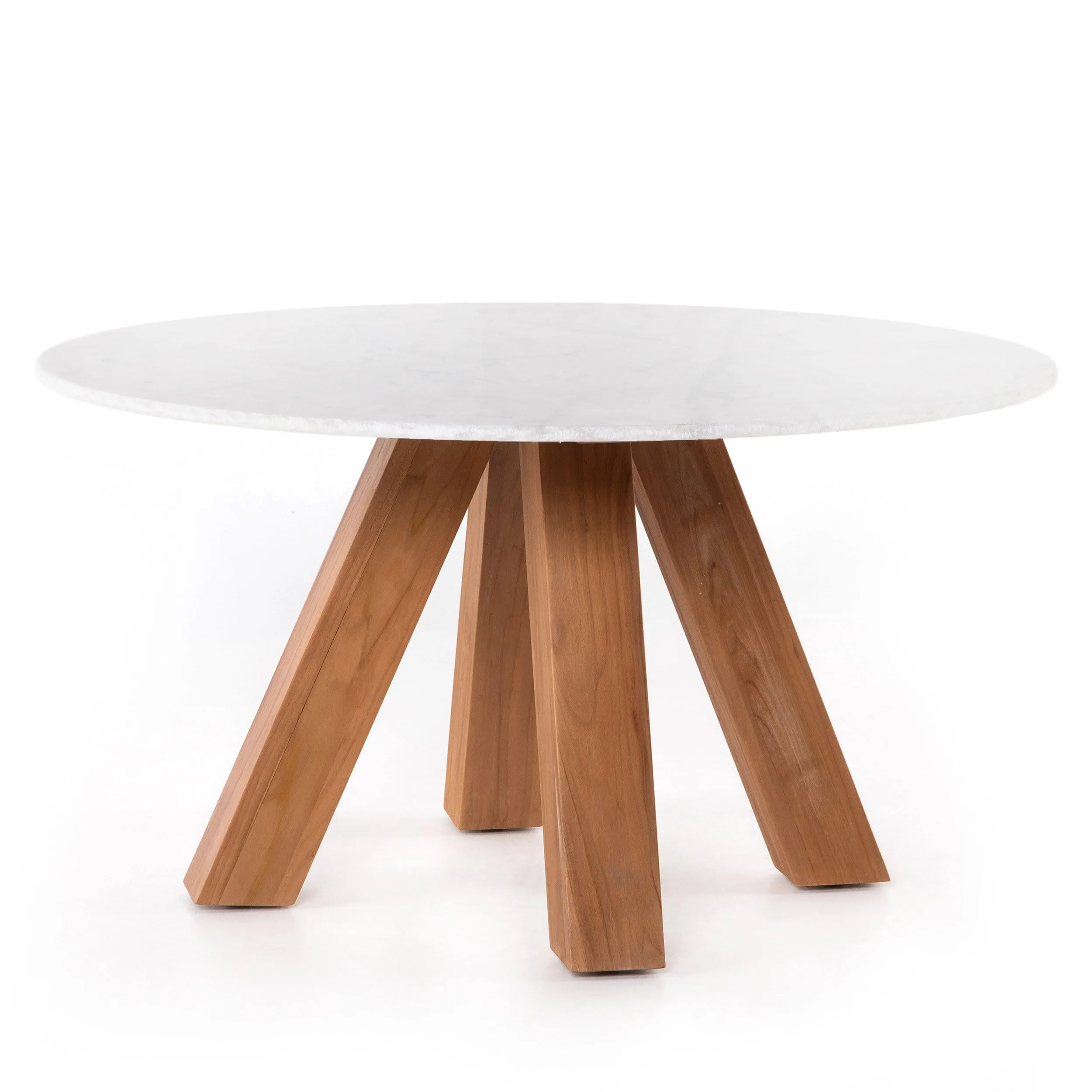 Sanders Outdoor Dining Table, Rough White