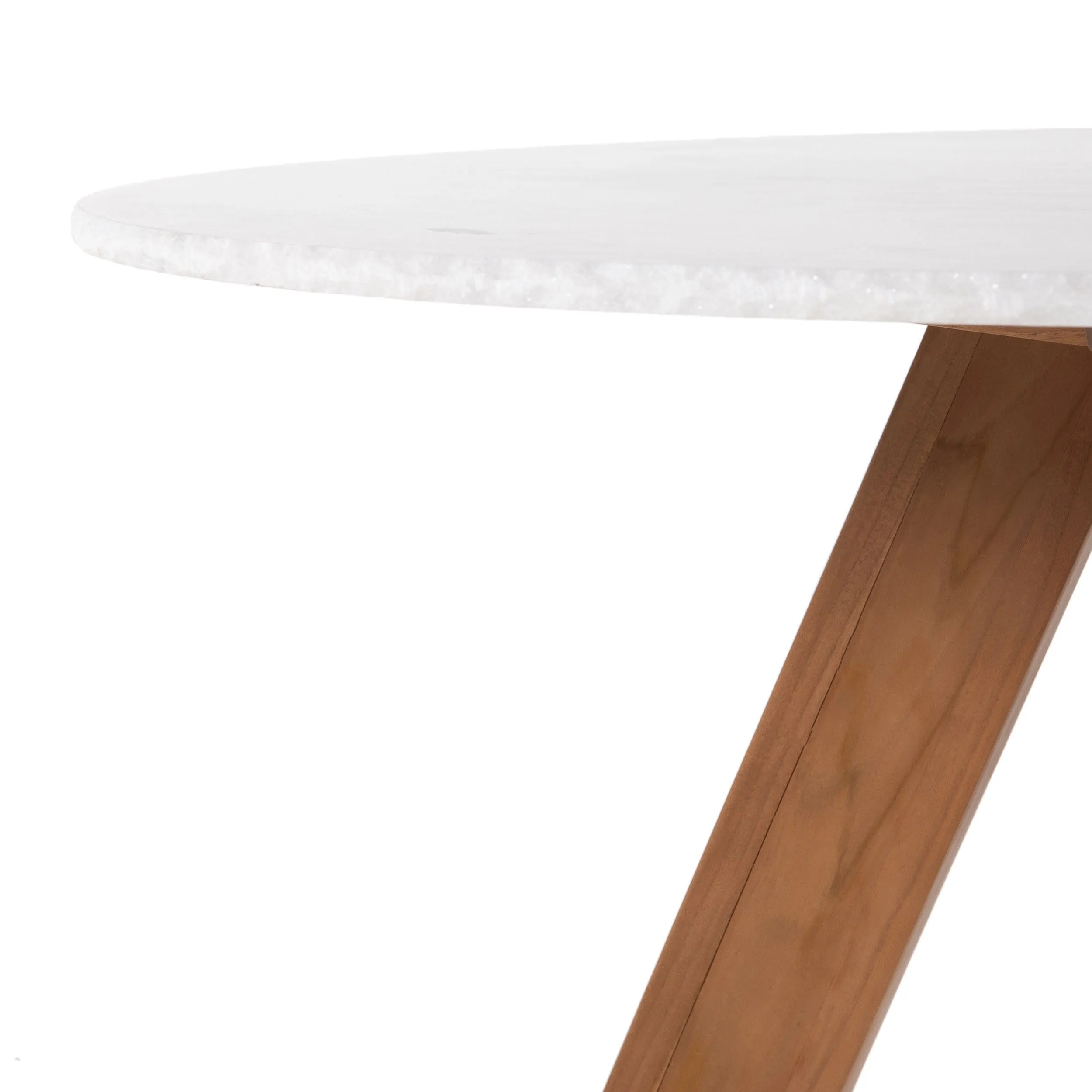 Sanders Outdoor Dining Table, Rough White