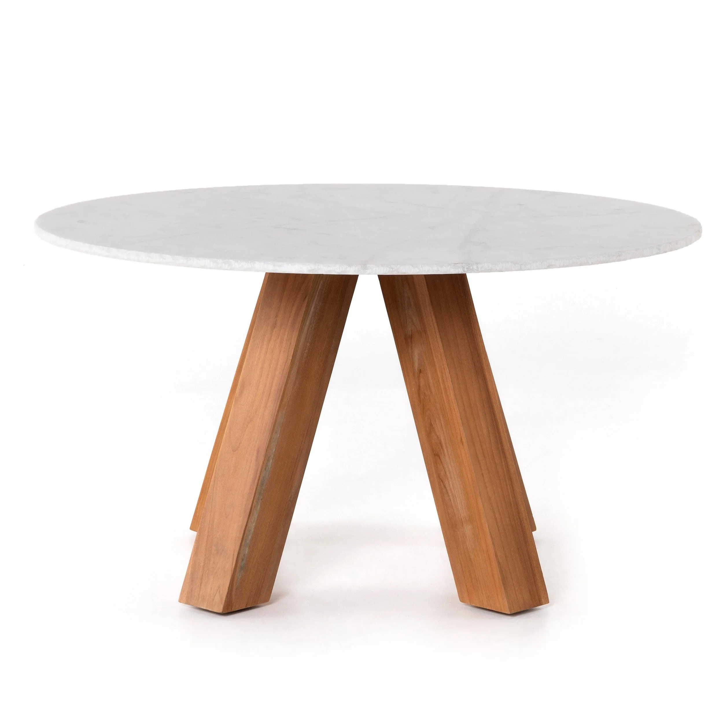 Sanders Outdoor Dining Table, Rough White