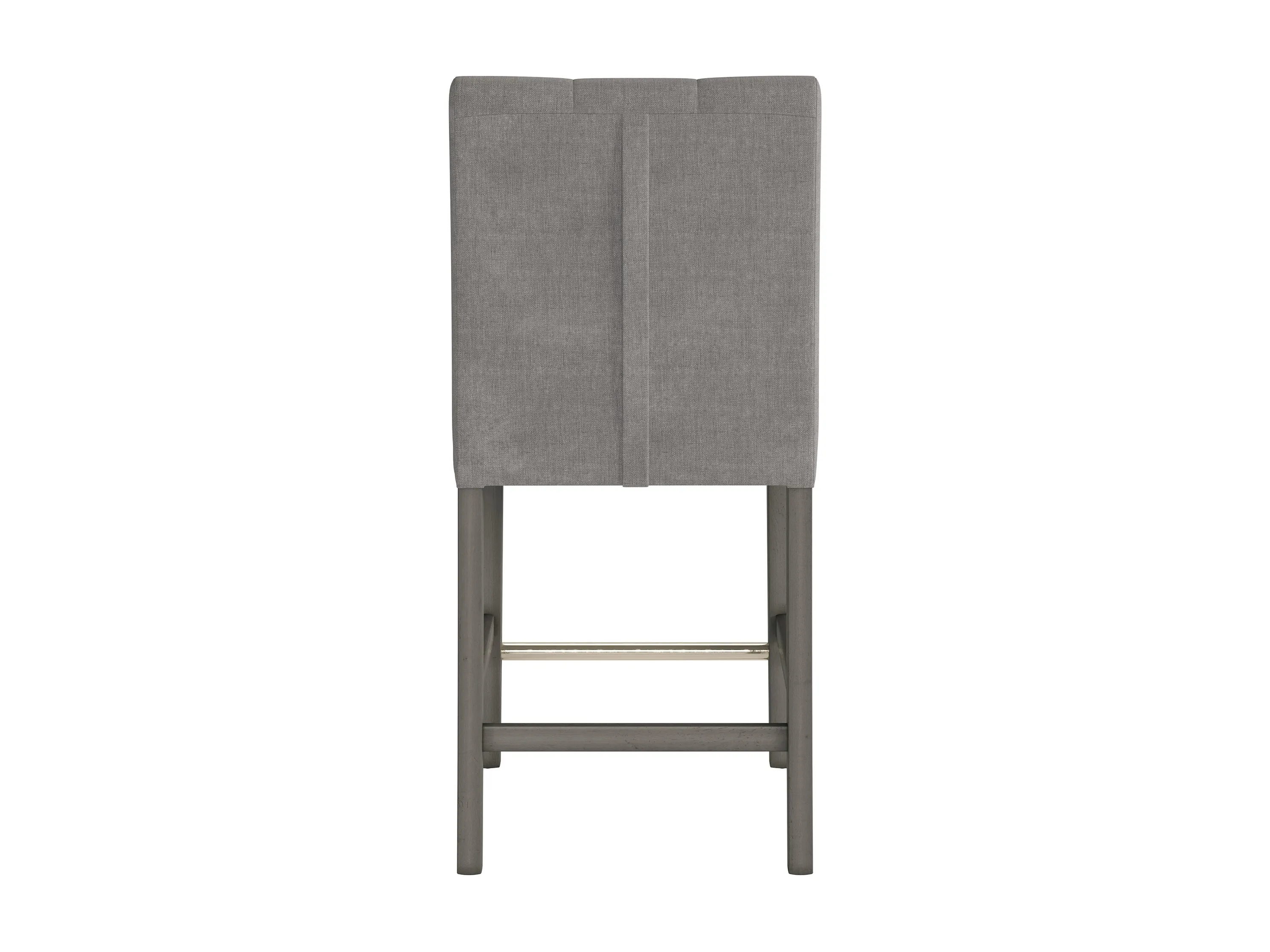 Silver Grey Fabric Counter Height Stool