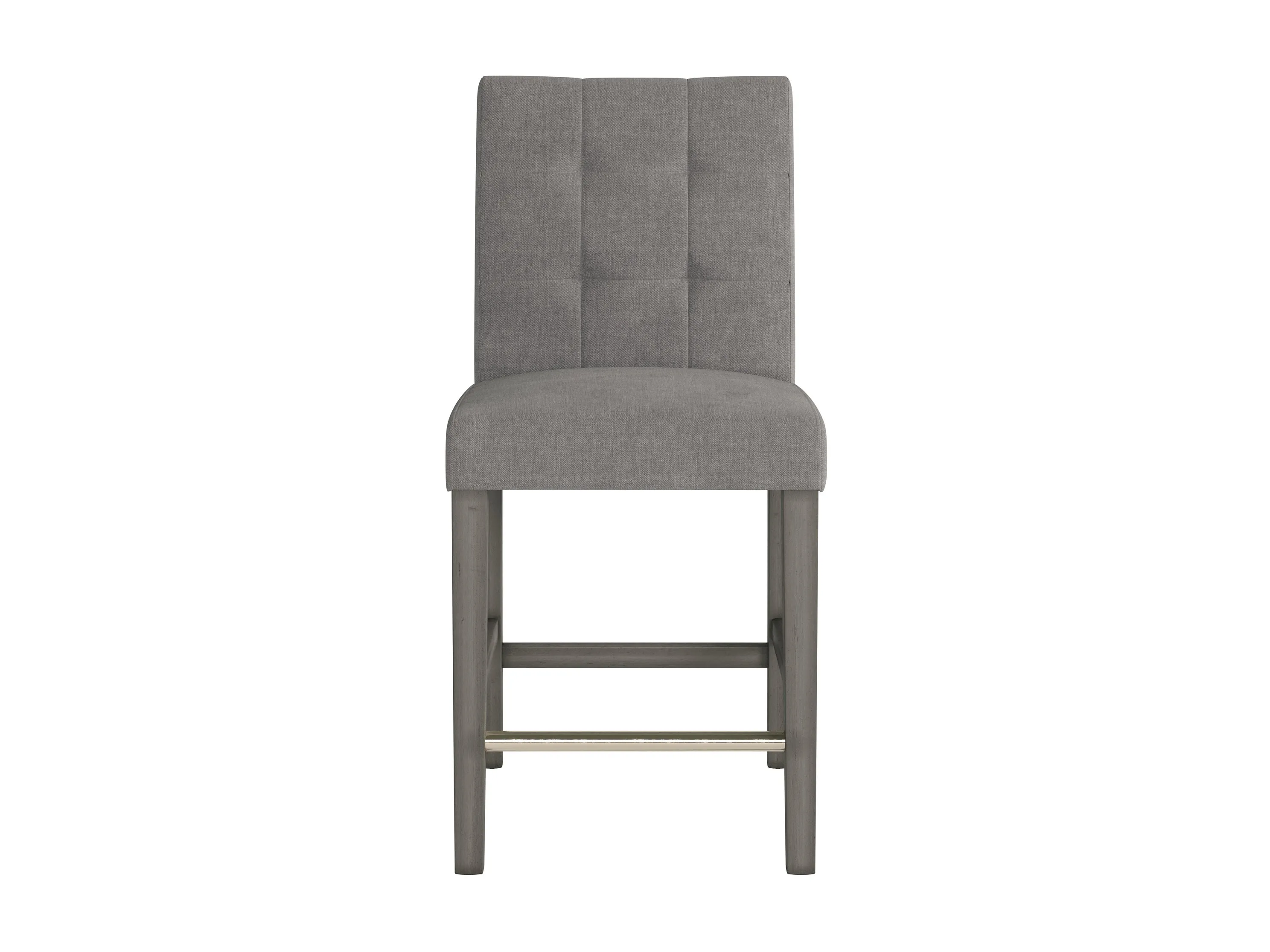 Silver Grey Fabric Counter Height Stool