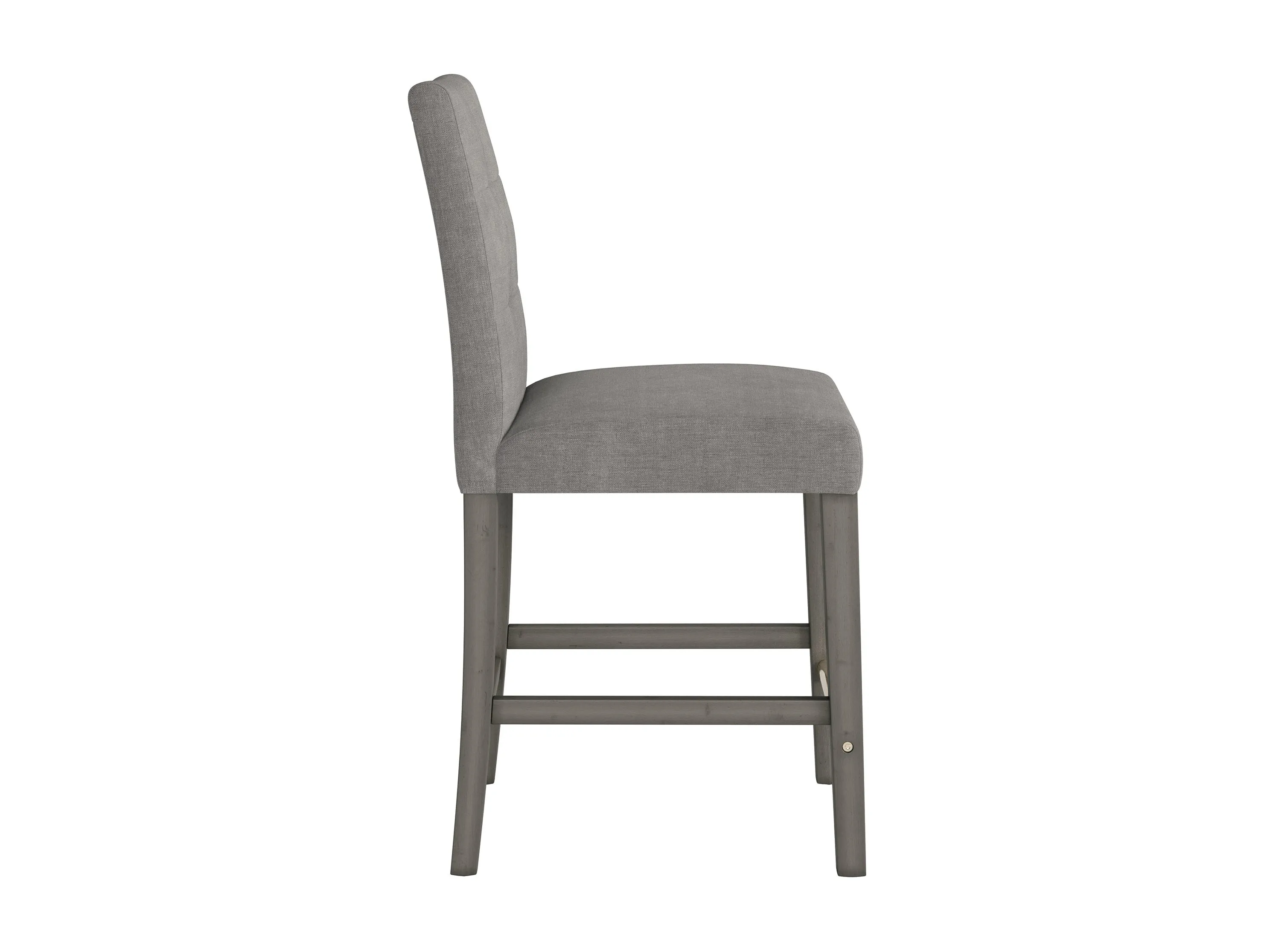 Silver Grey Fabric Counter Height Stool