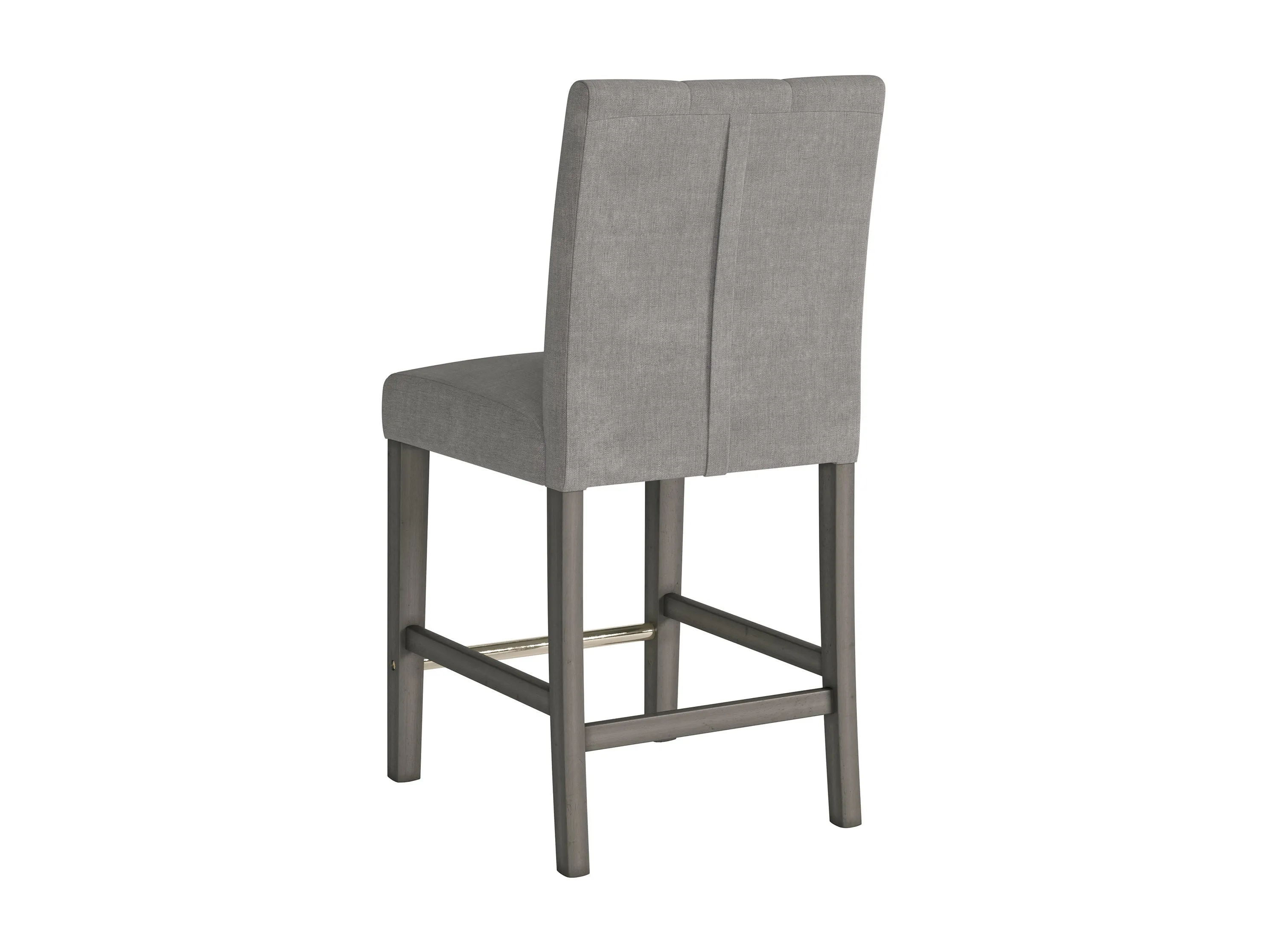 Silver Grey Fabric Counter Height Stool