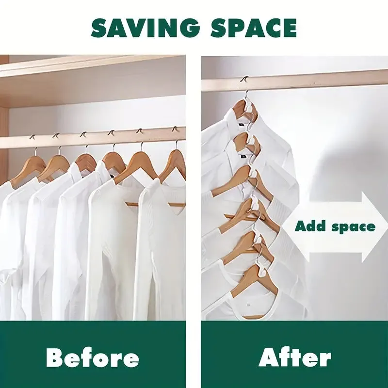 Space-Saving Clothes Hanger Connector