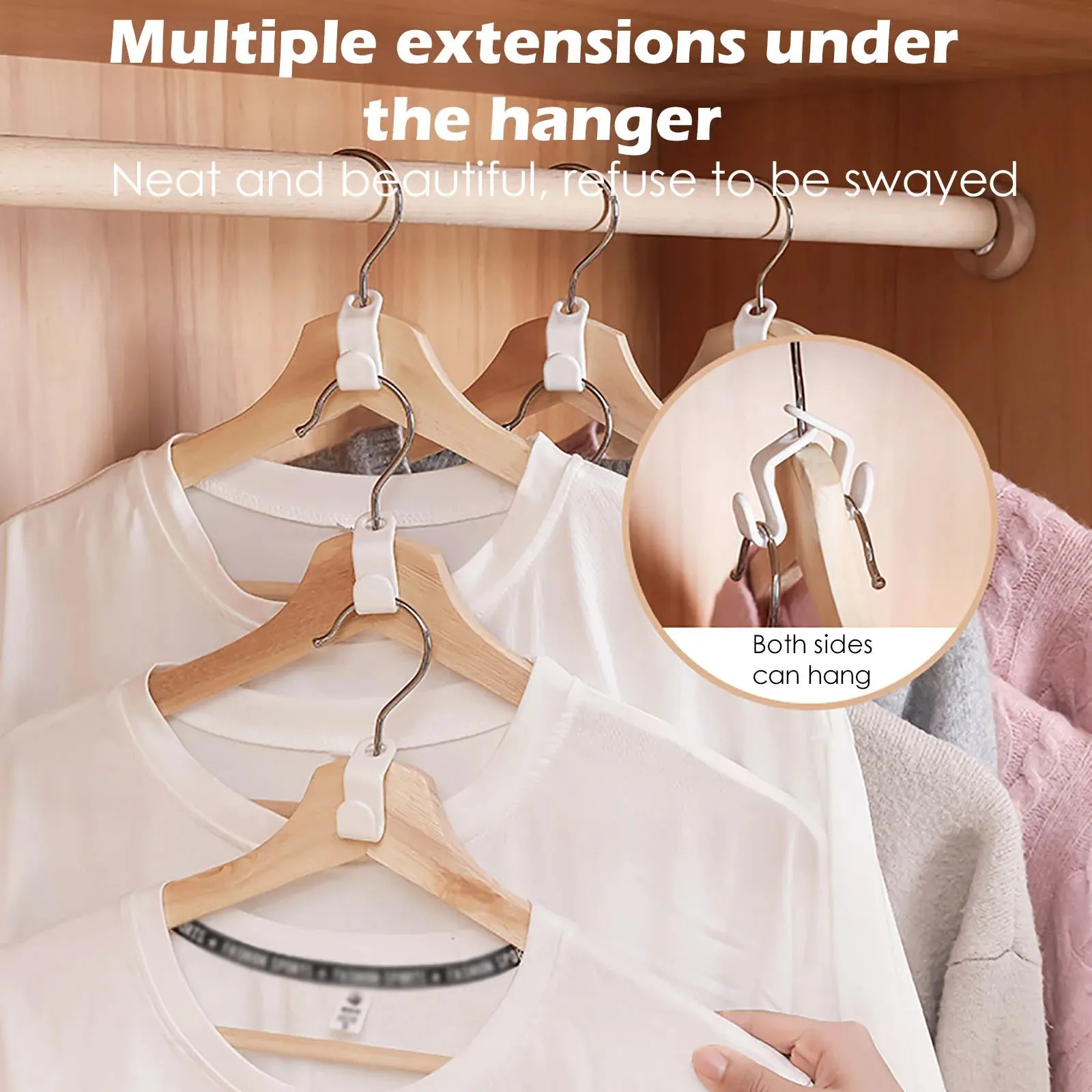 Space-Saving Clothes Hanger Connector