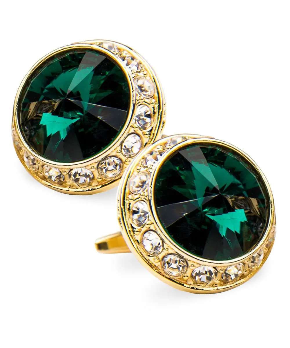 Vittorio Vico Large Bling Colorstone Cufflinks: CL15XX Series