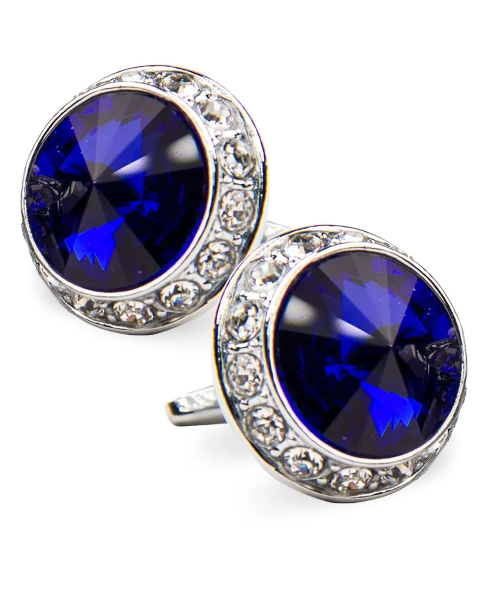 Vittorio Vico Large Bling Colorstone Cufflinks: CL15XX Series