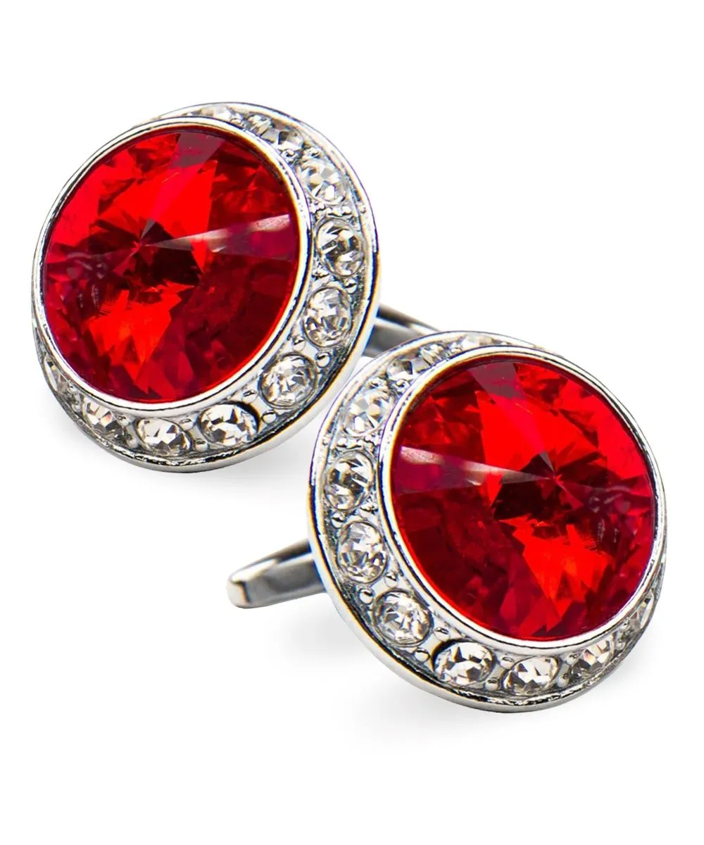 Vittorio Vico Large Bling Colorstone Cufflinks: CL15XX Series