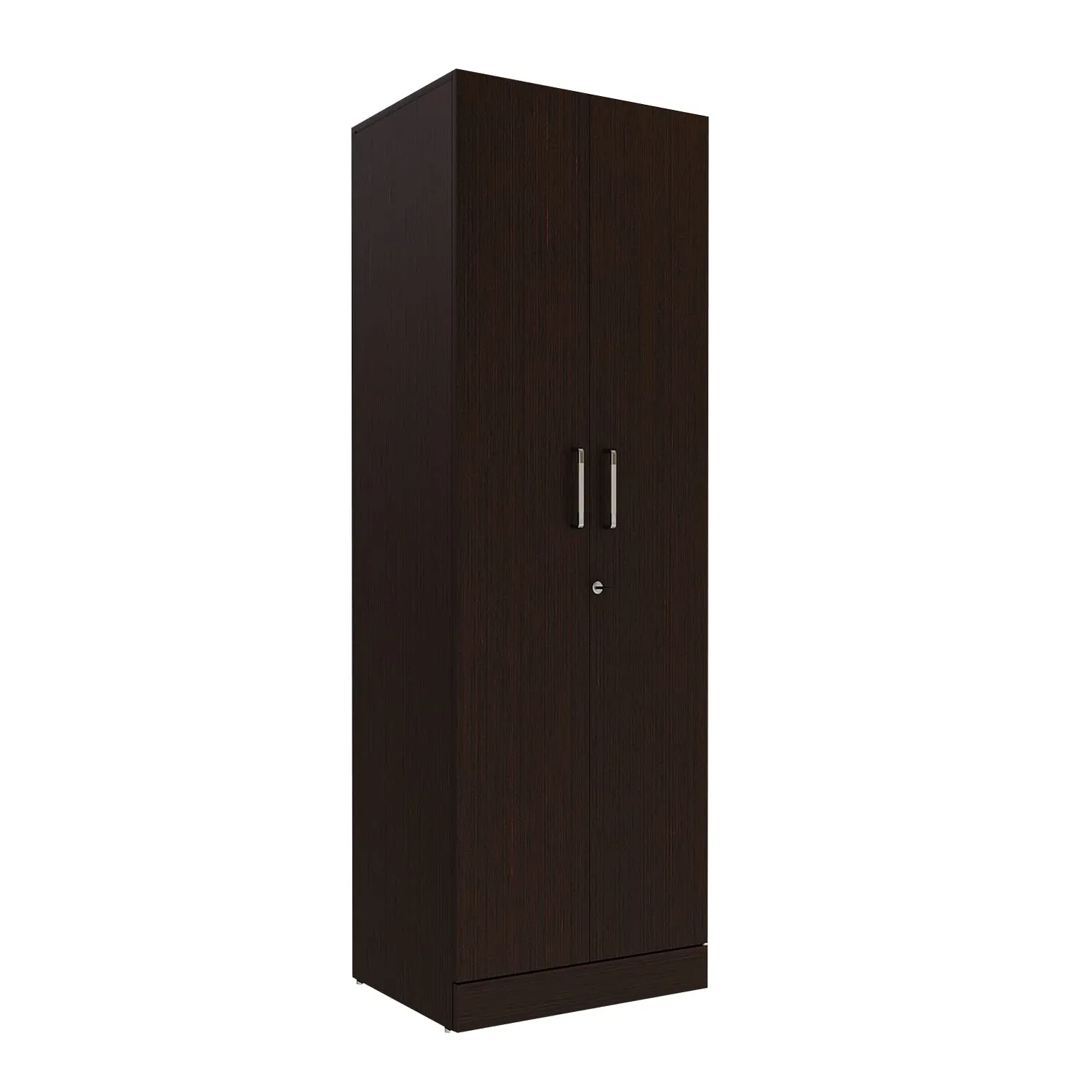 Wakefit Wardrobe | 1 Year Warranty | Cupboard, Wooden Almirah for Clothes, Wardrobe Wooden, Twill 2 Door Without Mirror, No Drawer, No Hanging Space, 18MM Panels, with Assembly (Wenge, Matte Finish)