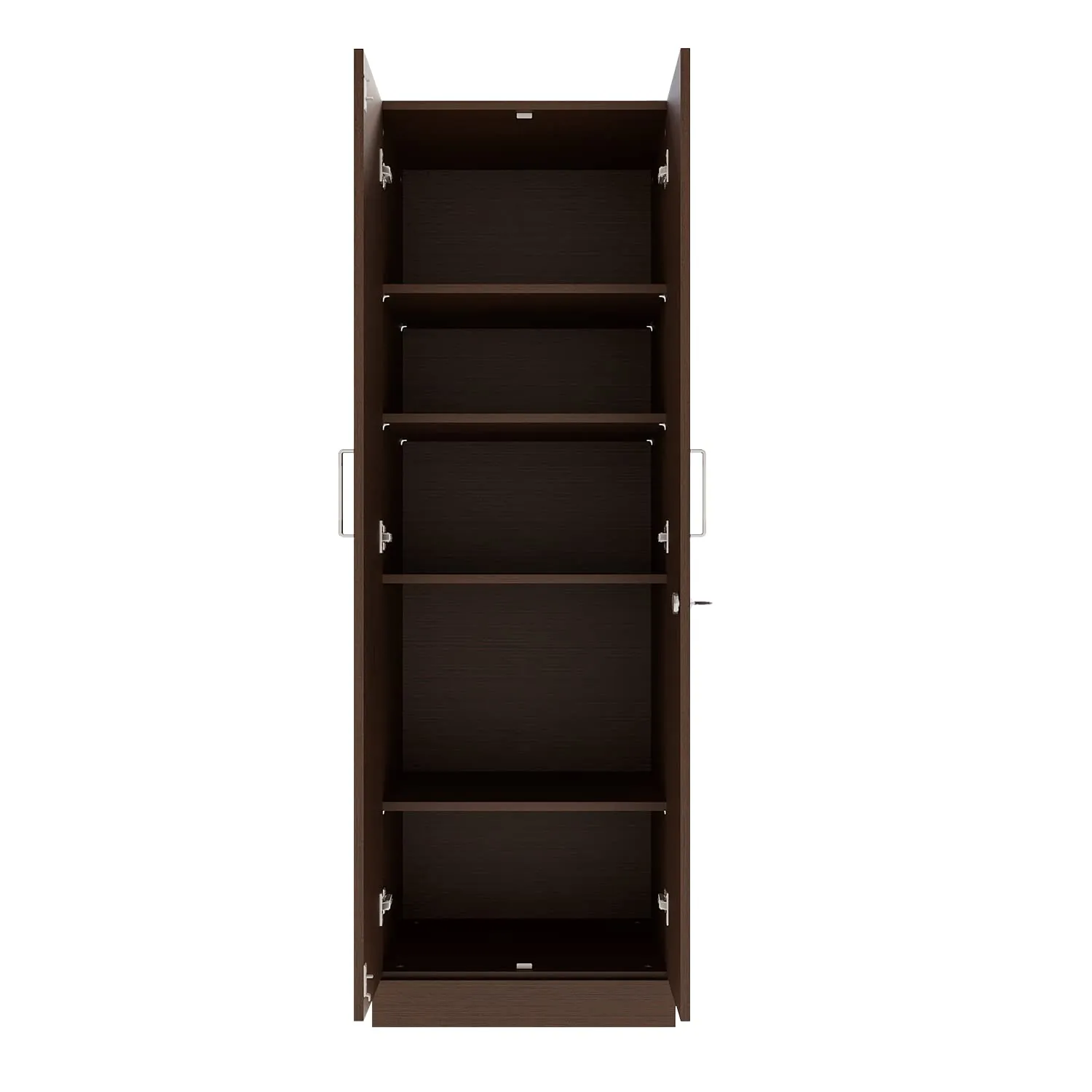 Wakefit Wardrobe | 1 Year Warranty | Cupboard, Wooden Almirah for Clothes, Wardrobe Wooden, Twill 2 Door Without Mirror, No Drawer, No Hanging Space, 18MM Panels, with Assembly (Wenge, Matte Finish)