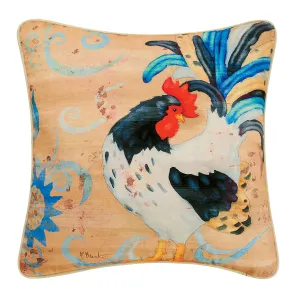 White Rooster Pillow