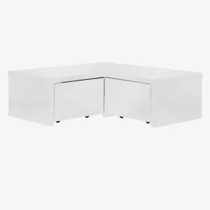 YU Platform Corner Casing - Elegant White Finish (Drawers Sold Separately)